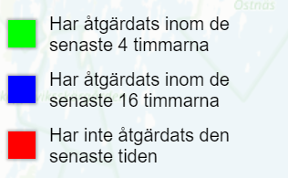 Plogkartan visar hur gång- och cykelvägar har blivit plogade och halkbekämpade.